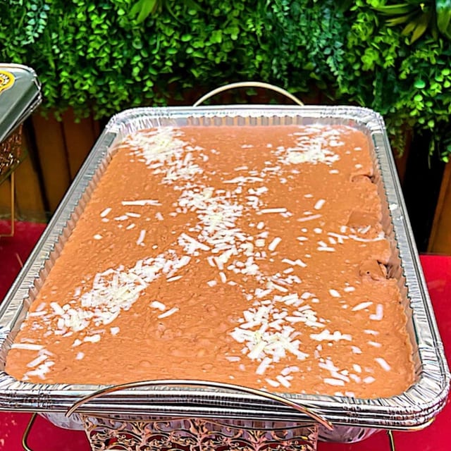 FULL TRAY REFRIED BEANS.