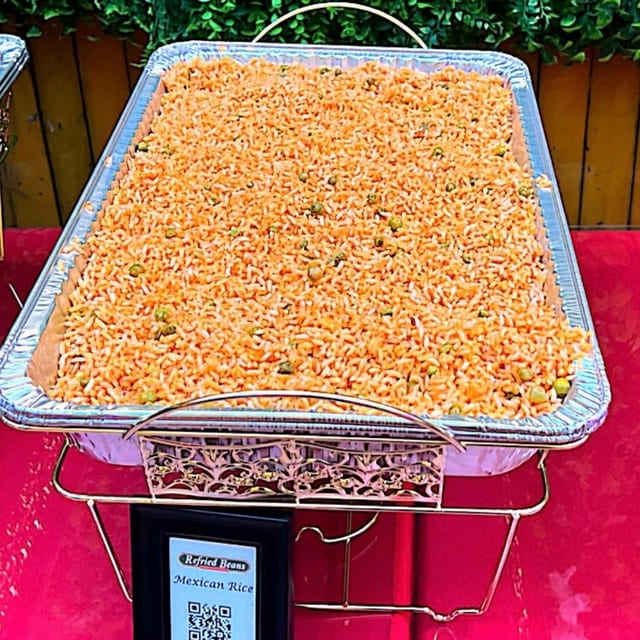 FULL TRAY OF MEXICAN RICE.