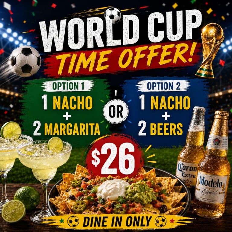 ⚽ World Cup Nachos & Drinks Special